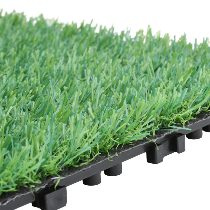 Bloxsom 30cm L x 30cm W Plastic Interlocking Deck Tile in Green