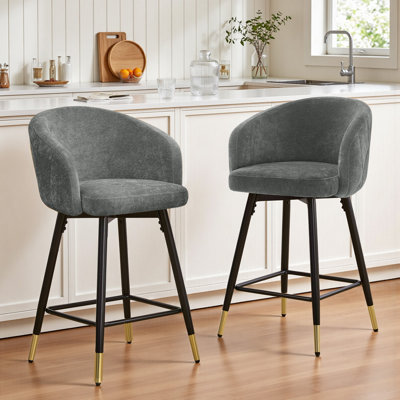  Tabouret de bar et de comptoir pivotant 26 po avec structure en métal