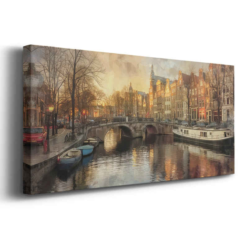 Abstract Series 10 #LXI-Wide Gallery Wrapped Canvas, 12" H x 30" W