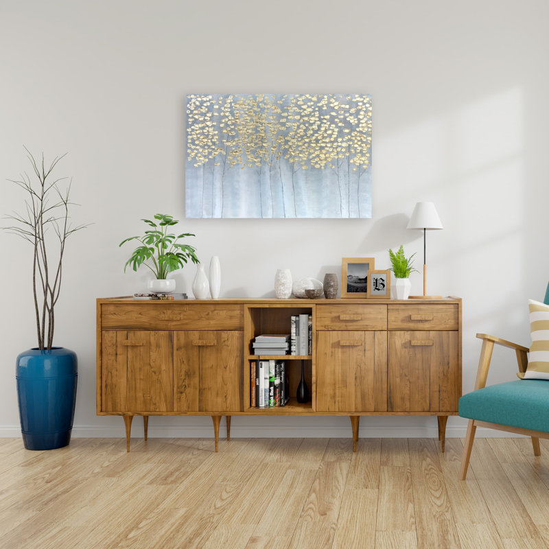 Golden Radiance - peinture sur toile tendue, H 24 po x l 36 po