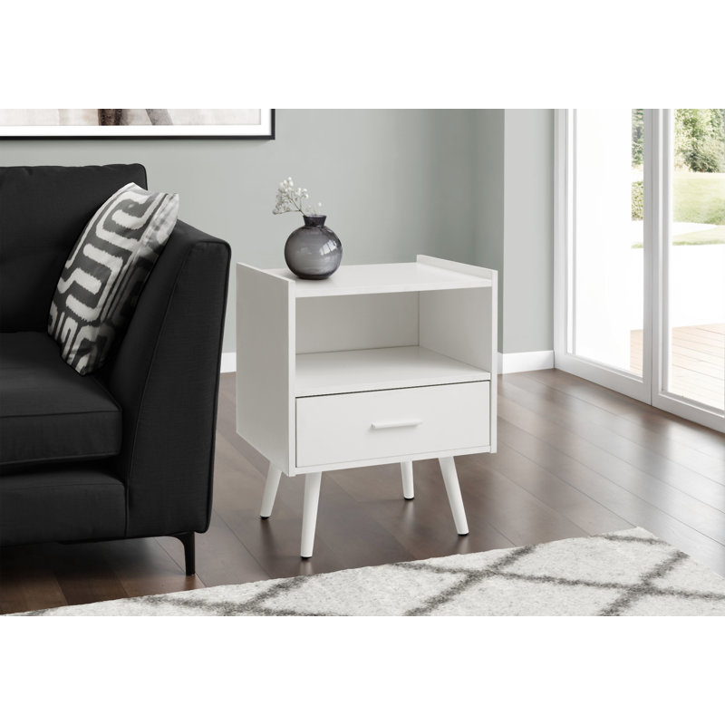 Table d'appoint (table basse incluse seulement), Blanc, Blanc