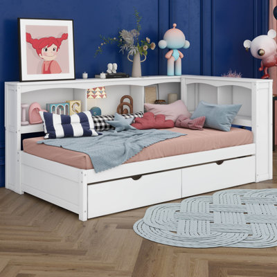 Daybed With Two Storage Drawers, Storage Cabinets And USB Ports by Lark Manor