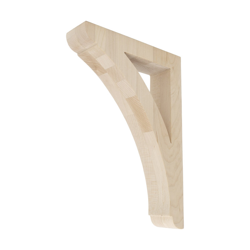 10 in Unfinished Solid Hard Maple Traditional Wood Corbel