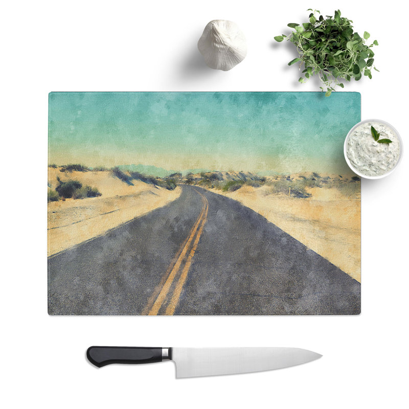 The Open Road Vol.3 Chopping Board, 0.4cm H x 28.5cm W x 39cm L