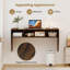 Bureau d'ordinateur mural avec bureau et table d'étude flottante avec plateau spacieux brun rustique-131263728