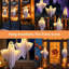 8 décorations de fantômes d'Halloween illuminées, fantômes volants suspendus blancs pour la cour avant, patio, pelouse, jardin, fête, nécessite des piles AA (non incluses)