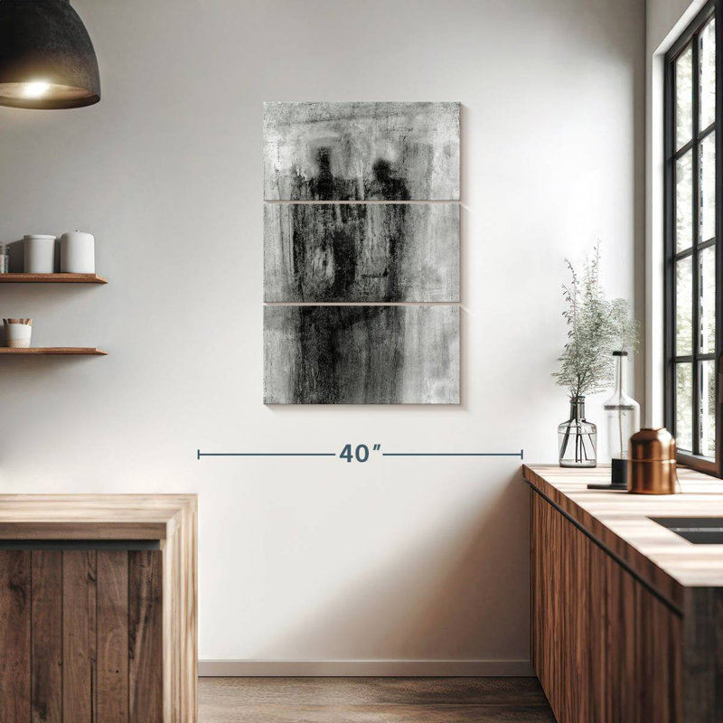 2 Figures Black And White, 38" H x 24" W