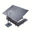 Parasol rectangulaire en porte-à-faux gris foncé de 132 po x 108 po avec tissu recyclé résistant à la décoloration et rotation à 360 degrés-1047785546-1007040247