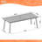 Audre Rectangular Eucalyptus Outdoor Dining Table With Umbrella Hole , 85'' in. W 37.4'' in. D