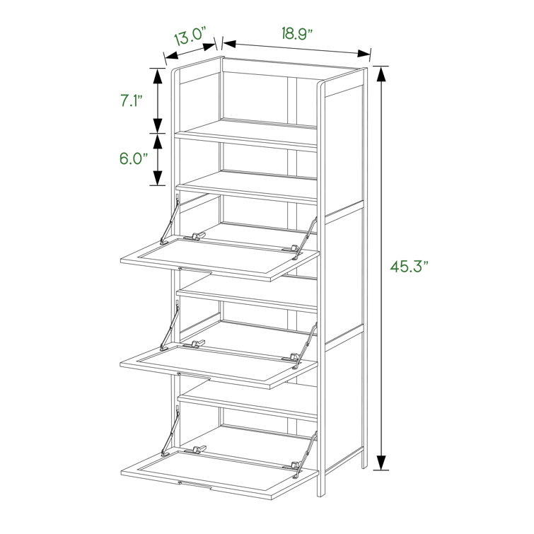 7-Tier Portable 28 Pair Shoe Rack Organizer 14 Grids Tower Shelf,White -  Bed Bath & Beyond - 33366118