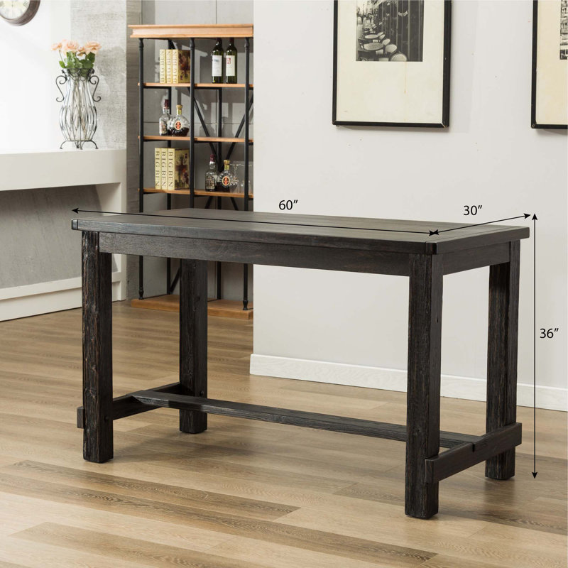 7-Piece Counter Height Dining Set: Table And 6 Chairs, Grey/Black, Pieces Included: 7