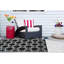 Tapis intérieur / extérieur noir Shugar Lattice