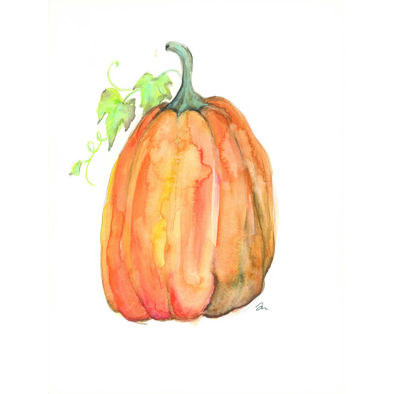 «Plump Pumpkin» par Jessica Mingo - impression sur toile tendue, H 16 po x l 12 po