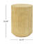 Table d'appoint cylindrique MGO, texture semblable au bois, couleur brun antique