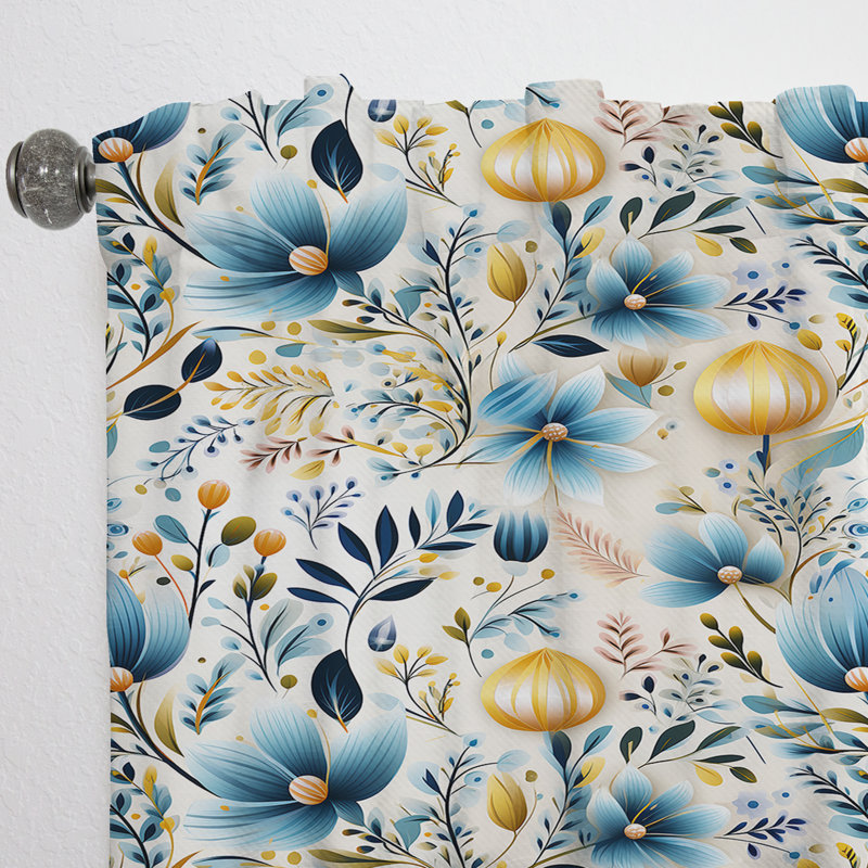Motif cachemire scandinave Simplicity Paisley II - rideau obscurcissant - 1 panneau, L 52 po x L 63 po