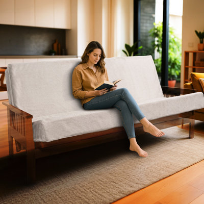 Matelas de futon de coussin de lit pliable avec mousse à mémoire de forme, housse lavable, fermeture à glissière amovible robuste, convenant à une chambre d'amis et un appartement