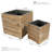Bozzuto 2pc Assorted Square Anthracite Acacia Wood Planter Box with Liner - Gray-222142638