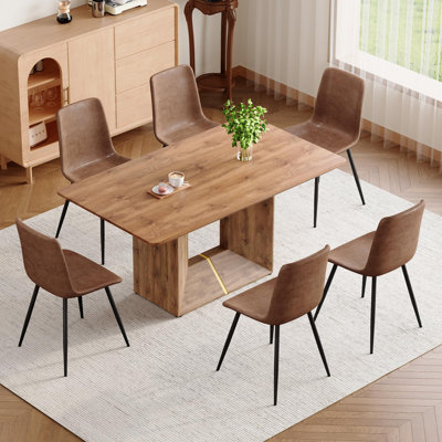 63" Rectangular Dining Table Set