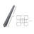 EP Decking Dark Gray Aluminum End Post for Posts-69933911
