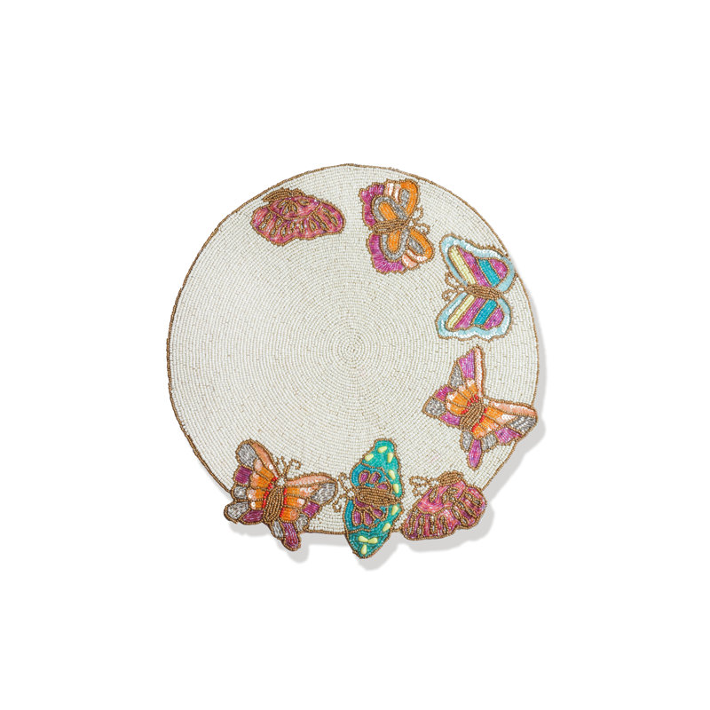 The "Flutter Garden" Beaded Placemat