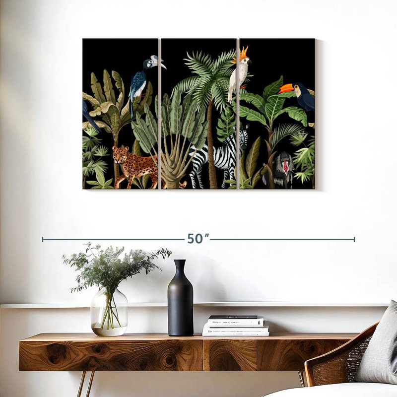 Faune de la forêt tropicale d'Alvord, H 24 po x l 38 po