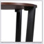 Table d'appoint en bois massif d'acacia avec plateau circulaire et base minimaliste pour les intérieurs modernes et l'extérieur