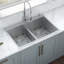 Tirana 33" L x 22" W Double Basin Drop-In Kitchen Sink with Basket Strainer