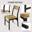 Ensemble de table de salle à manger 7 pièces Einhomn avec 6 chaises, ensemble de table de cuisine extensible de 63 po pour 4 à 6 personnes, table de salle à manger avec structure en métal et panneau de fibres à densité moyenne, parfait pour les petits appartements et facile à nettoyer-34831017-34831021