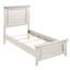 Lit simple blanc de style lit double - meubles en bois avec tête de lit et sommier à rails requis en finition classique-1616374997