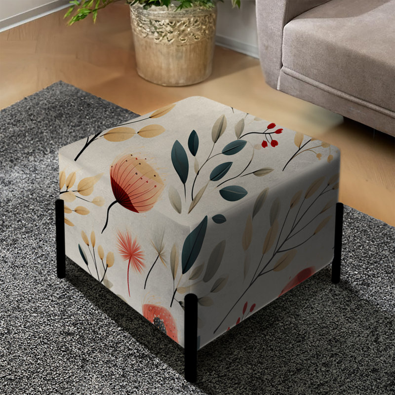 Korman - Repose-pieds floral carré