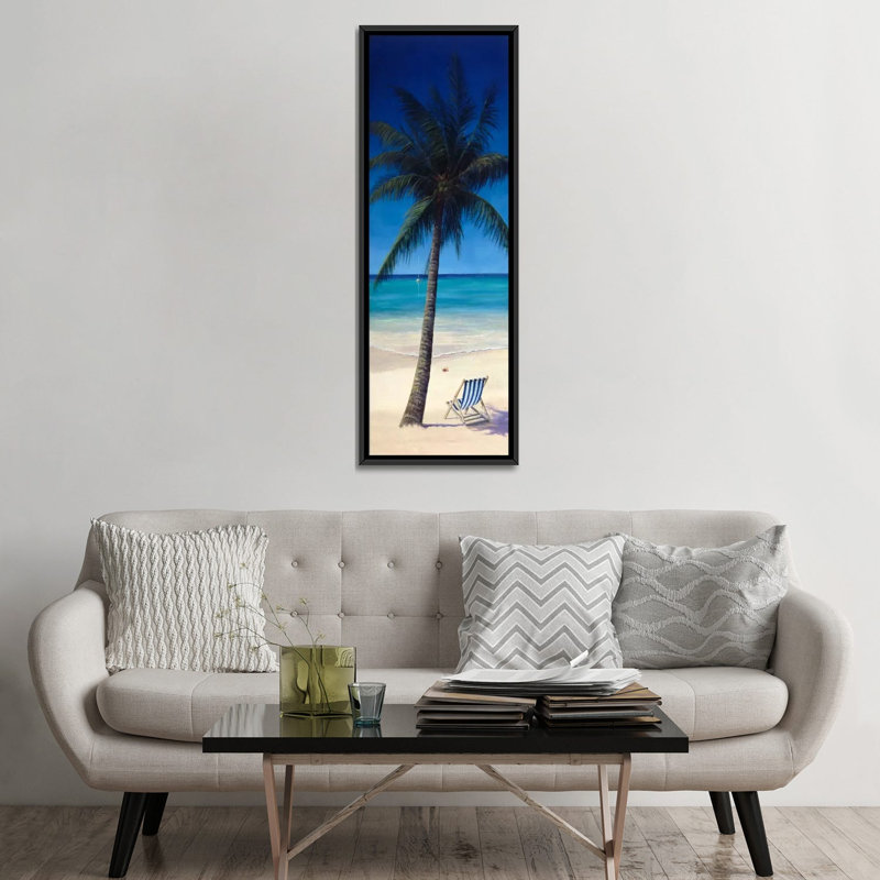 « tropiques » par reproduction de photo sur toile Bill Makinson, H 60 po x l 20 po x P 1,5 po, Cadre noir