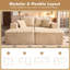 Cloudelle Compression Packed 4 - Piece Boneless Corduroy Sectional - No Assembly Required-104942131