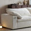 Canapé modulaire en chenille crème et blanc-129020782