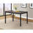 5-Piece Metal Dinette Set With Laminated Faux Marble Top, Black-1601486863
