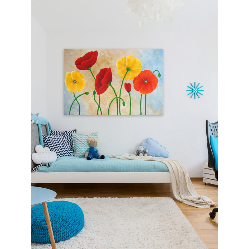 «Poppies», reproduction sur toile tendue, H 12 po x l 18 po