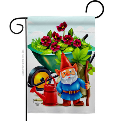 Drapeau de maison en polyester Garden Gnome
