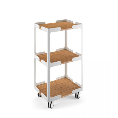 Runner 18" W x 33.8" H x 14.2" D Solid Wood Free-Standing Bathroom Shelves