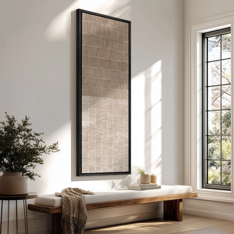 Très grand art mural rétro encadré pour art classique, H 60 po x l 20 po, Noir