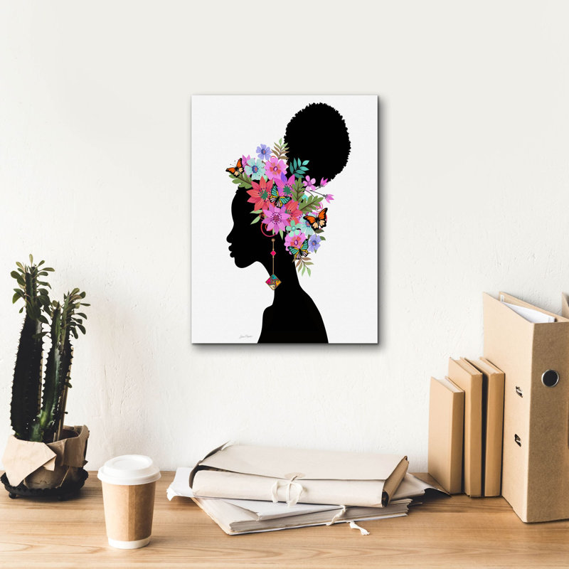 «Oh Happy Day H» par Jean Plout, art mural sur toile, H 16 po x l 12 po x P 0,75 po