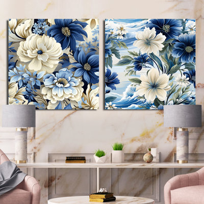 Abigael - Floral Square Collage Set Of 2