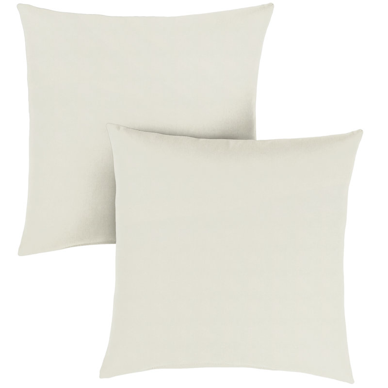 Housse et insert de coussin d'extérieur Ashbrun Sunbrella, Carré 24 po, Sunbrella - Toile naturelle
