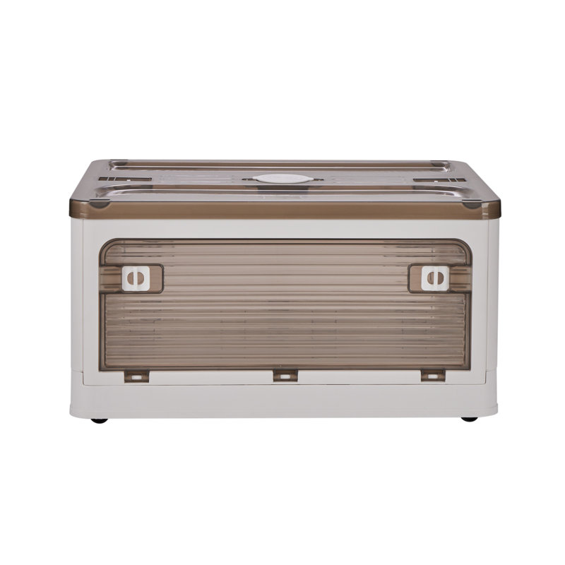 Bacs de rangement pliants Simplifier avec accès par 5 entrées latérales - couleur blanche | Contenants de rangement pliables | Solution de rangement empilable