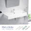  Lavabo de salle de bain mural en porcelaine vitrifiée avec trop-plein 39,5 "x 16,5" avec trop-plein Turner