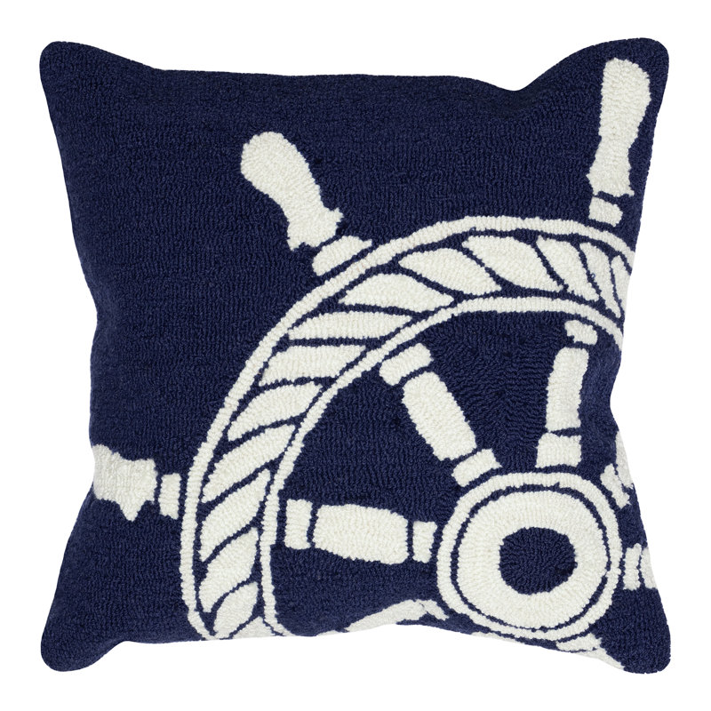  Housse et insert de coussin carré Ship Wheel