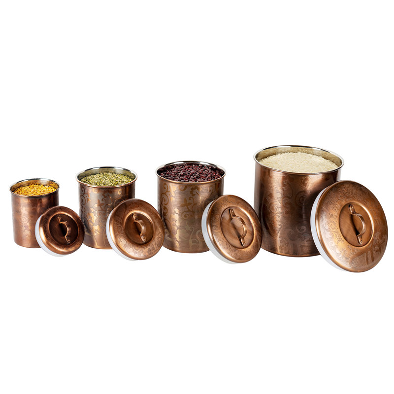 Set Of 4 Canisters Metal Canister - Set of 4
