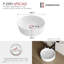 Lavabo vasque rond 14,12 W blanc