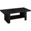3 tables basses avec finition en chêne noir, construction, tablette inférieure pour organiser les articles, ajoute de la modernité à l'espace de vie en bois d'ingénierie, décor, grain subtil, assure un décor propre et cohésif