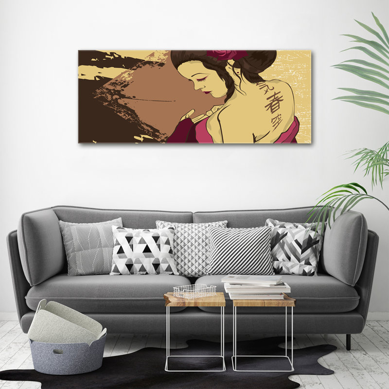 Geisha - No Frame Print on Canvas