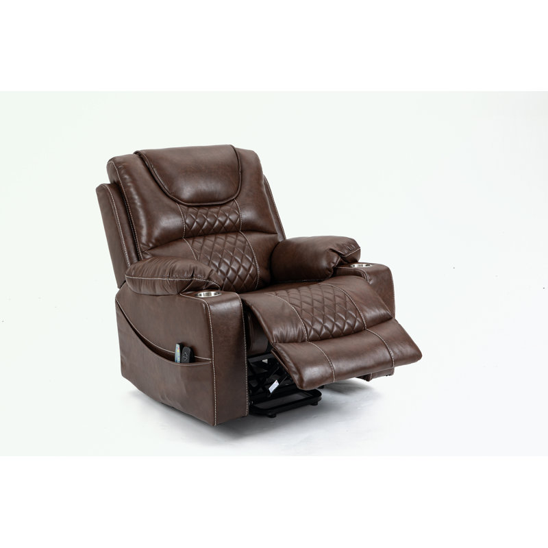 Fauteuil inclinable électrique en cuir Brizleth
