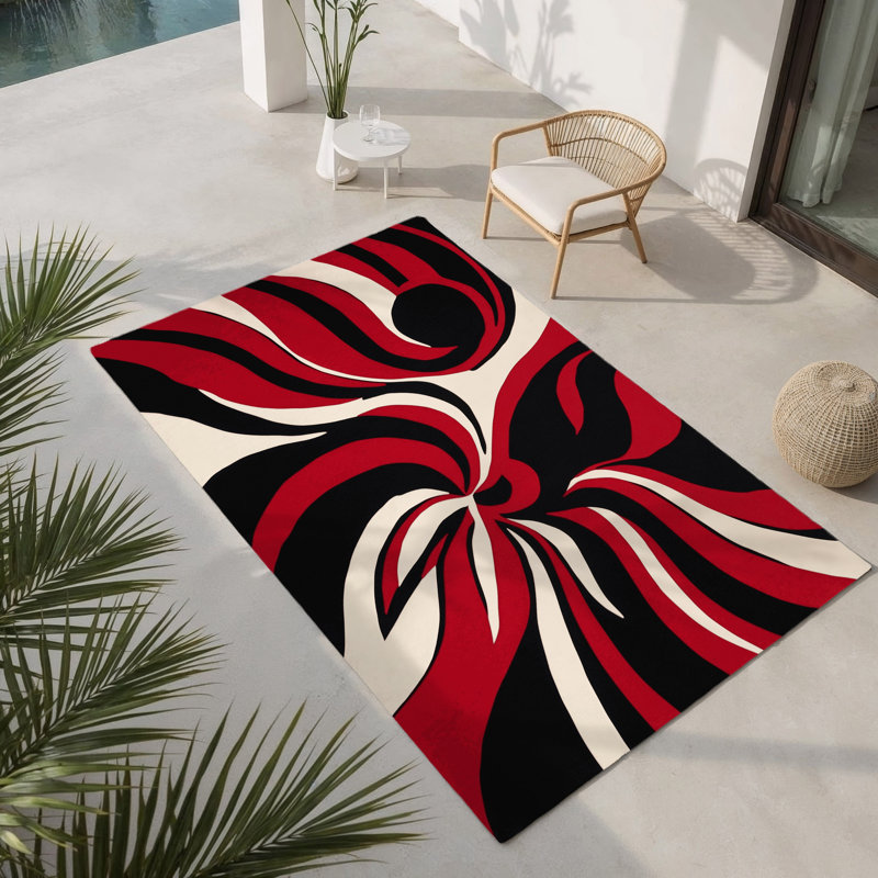 Tapis intérieur et extérieur Flame Arc, Rectangulaire 3 pi x 5 pi